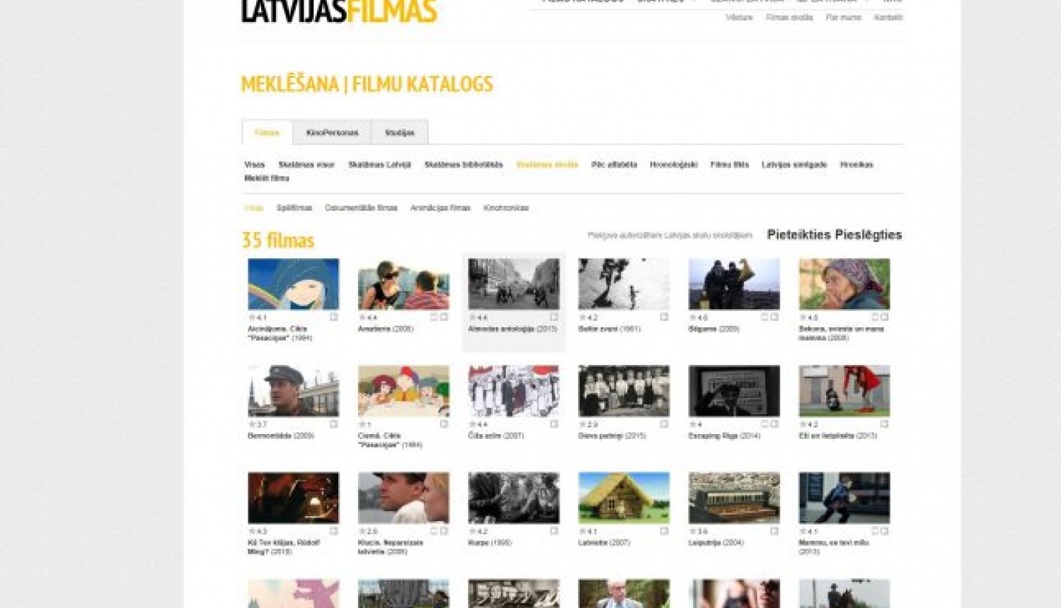 Latvijas filmas tiešsaistē pieejamas latviešu skolām ārzemēs