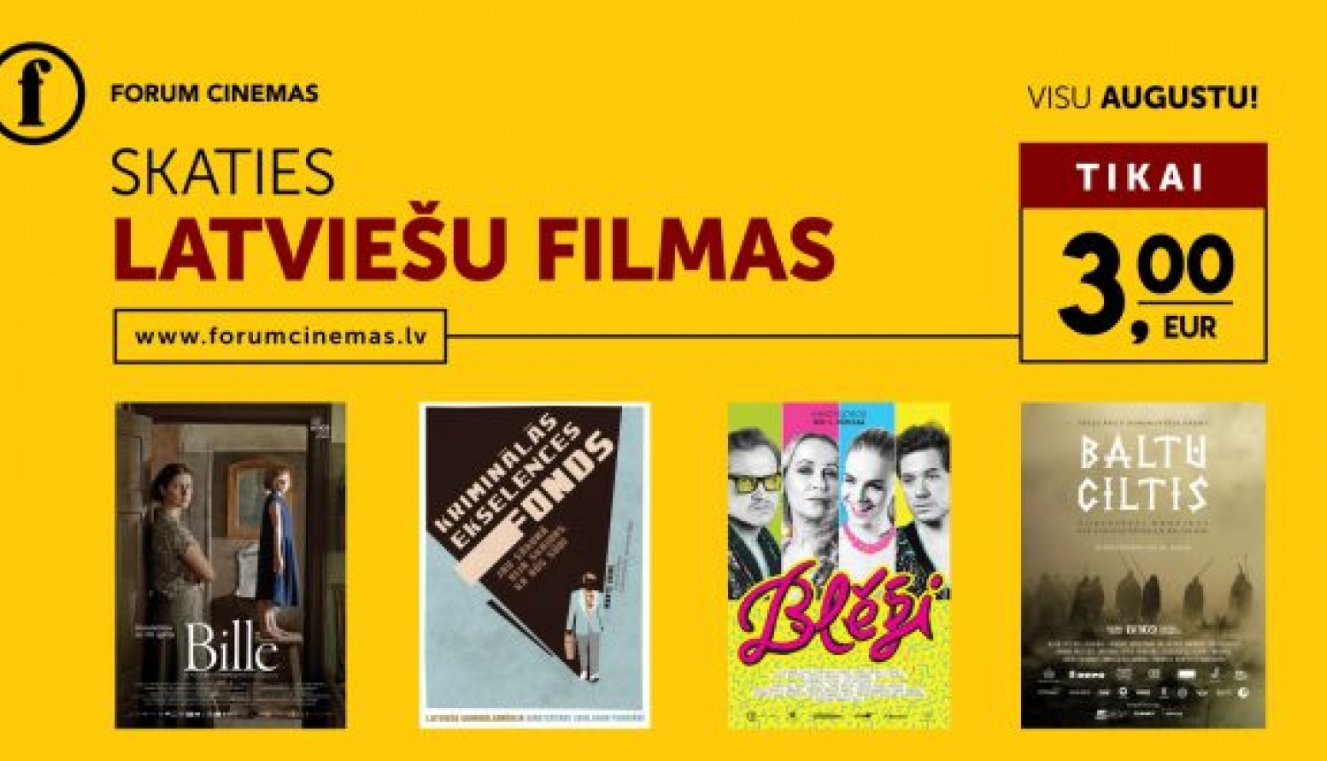 “Forum Cinemas” izsludinājis atlaižu akciju Latvijas filmām